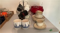 Punch Bowls, Coffee Stand, Coffee Cups, variety