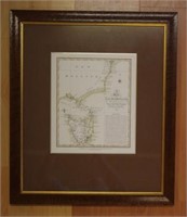 Framed Van Diemen's Land map