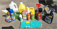 Garden supplies. Weed and bug killers. Partially