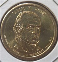 Uncirculated James k. Polk US presidential $1
