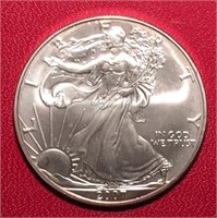 2007 UNC Silver Eagle New Silver Dollar