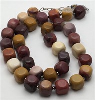 Colored Stone Necklace W Sterling Clasp