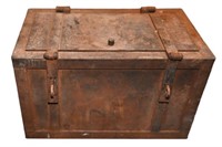 Antique Maritime Nautical Iron Strong Box