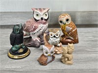 Vintage Owl Figurines