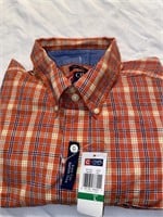 NEW WITH TAGS MEN CHAPS LONG SLEEVE PLAID SHIRT