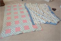 2 hand stitched quilts