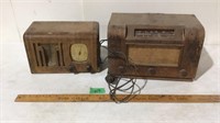 Vintage radios, wooden