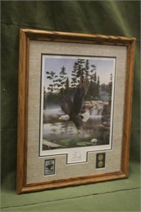 Boundary Waters Print Signed Approx 24"x21"