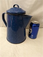 Enamel Ware Coffe Pot 8" tall
