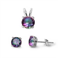 Captivating 1.38ct Mystic Topaz Jewelry Set