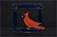 Stained Glass Hanging Panel - Cardinal