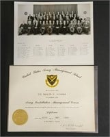 1966 US Army Management School Picture/Award