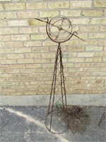 Wrought iron garden art statue.