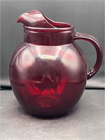 Royal Ruby Red Pitcher Roly Poly Anchor Hocking