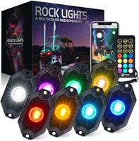 Xprite RGBW LED Rock Lights Kit w/Bluetooth &