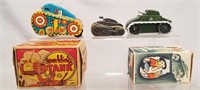 3 Small Toy Tanks, 2 Boxed