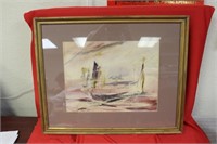 Watercolour By Listed Artist Rita Holtzman Scwartz