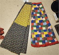 70's Quilted Fabric Maxi Skirt & Apron