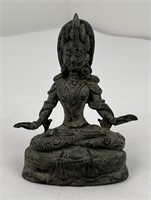 Tibetan Bronze Buddhist Deity Figure