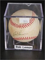 Autographed 1976 Bob Lemon Baseball w/ COA