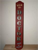 Vintage Yorkkraft Inc Wooden Doctor Sign 35 INCH
