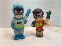 Batman and Robin rubber dolls