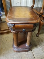 Nice beautiful wooden side table with draw in grea