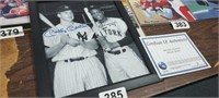 MICKEY MANTLE, WILLIE MAYS, SIGNED PHOTO, WITH COA