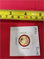 1990 1/10 Ounce 5 Dollar Fine Gold Piece