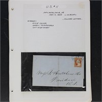 US Stamps #11 Covers 1860s on pages with informati