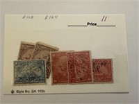 R163 R164 LOT OF REVENUE STAMPS