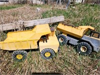 Tonka pressed steel dump truck lot of 2