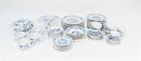 Set of Blue Danube pattern dinnerware: