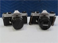 (2) PENTAX vintage Asahi "KX" Blk/Slv Cameras