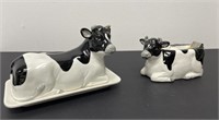 Vintage Otagiri Cow, butter dish, plus ceramic