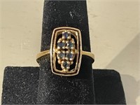 14K Yellow Gold Ring With Saphires