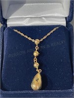14K Danbury Mint "Drop of Gold" Necklace