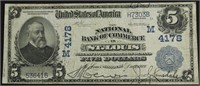 1902  5 $ NATIONAL CURRENCY VF