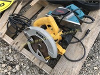 DEWALT 110V CIRCULAR SAW & MAKITA 110V PLANER