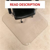 Clear 1/5 47x40 Chair Mat for Carpet/Hard Floor