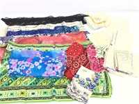 Group of Ladies Hankerchiefs & Scarves