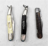 (3) Vintage Folding Pocket Knives
