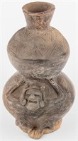 Pre-Columbian Artifact Vessel Colima Blackware