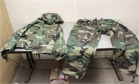 Camouflage Rain Suit - Jacket Large Short & Pants