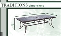 Rectangular Patio Table Only retail $1,200