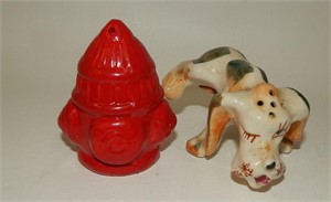 Hound Dog and Red Fire Hydrant