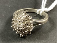 Sterling ring with CZ's