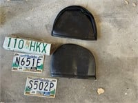 Lot of License Plates & Car Seat Head Covers