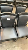 1 LOT 4-COMMERCIAL DINNING CHAIR w/ SOLID BACK &