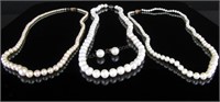 Cultured Pearl Necklaces, Earrings 14K, Sterling